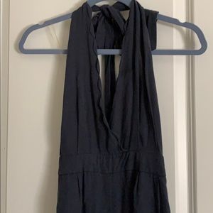 Cute navy blue ribbed jumper. WITH POCKETS!